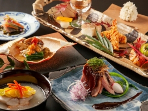 Ebisu Wasyoku Mitaba, seasonal Japanese cuisine prepared by a chef who has experience working at a famous, long-established ryotei (Japanese-style restaurant)